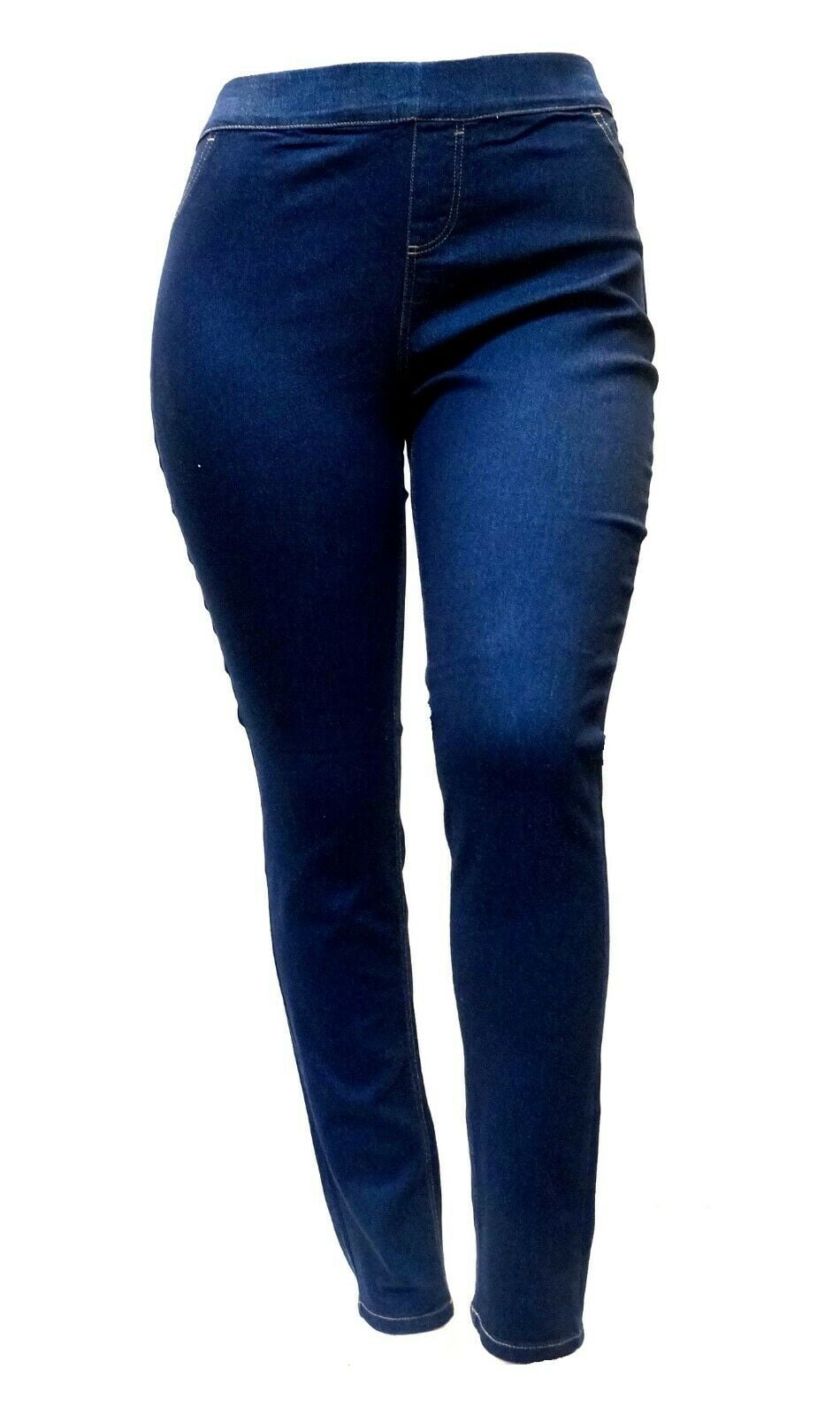 SEXY DIVA WOMENS PLUS SIZE Denim jeans Elastic Waist Pull On Stretch ...