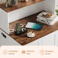 thumbnail image 6 of Gaderth Dog-Proof Modern Cat Litter Box Furniture Enclosure, Cat House with Adjustable Shelf, Charging Station, Storage & Organization Fits Most Self-Cleaning Litter Boxes, 6 of 7