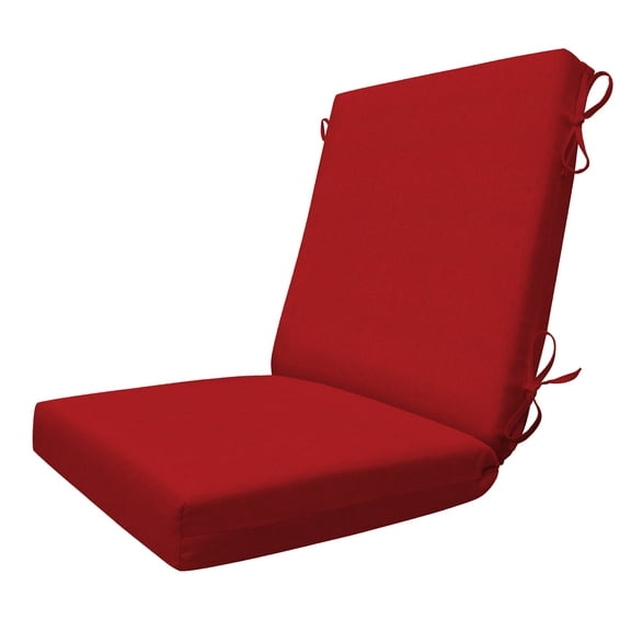 3i Products, Inc. Textured Highback Dining Chair Cushion - 21" wide x 42" long x 4" thick Scarlet Red