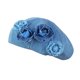 thumbnail image 5 of Boina para mujer, estilo vintage, de 56-58 cm, ideal para viajes, citas y vacaciones. Azul claro, 5 of 9