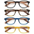 thumbnail image 4 of MODFANS 4 Pack Reading Glasses +1.00 Fashion Wood-Look Spring Hinges Stylish Readers Men Women, 4 of 4