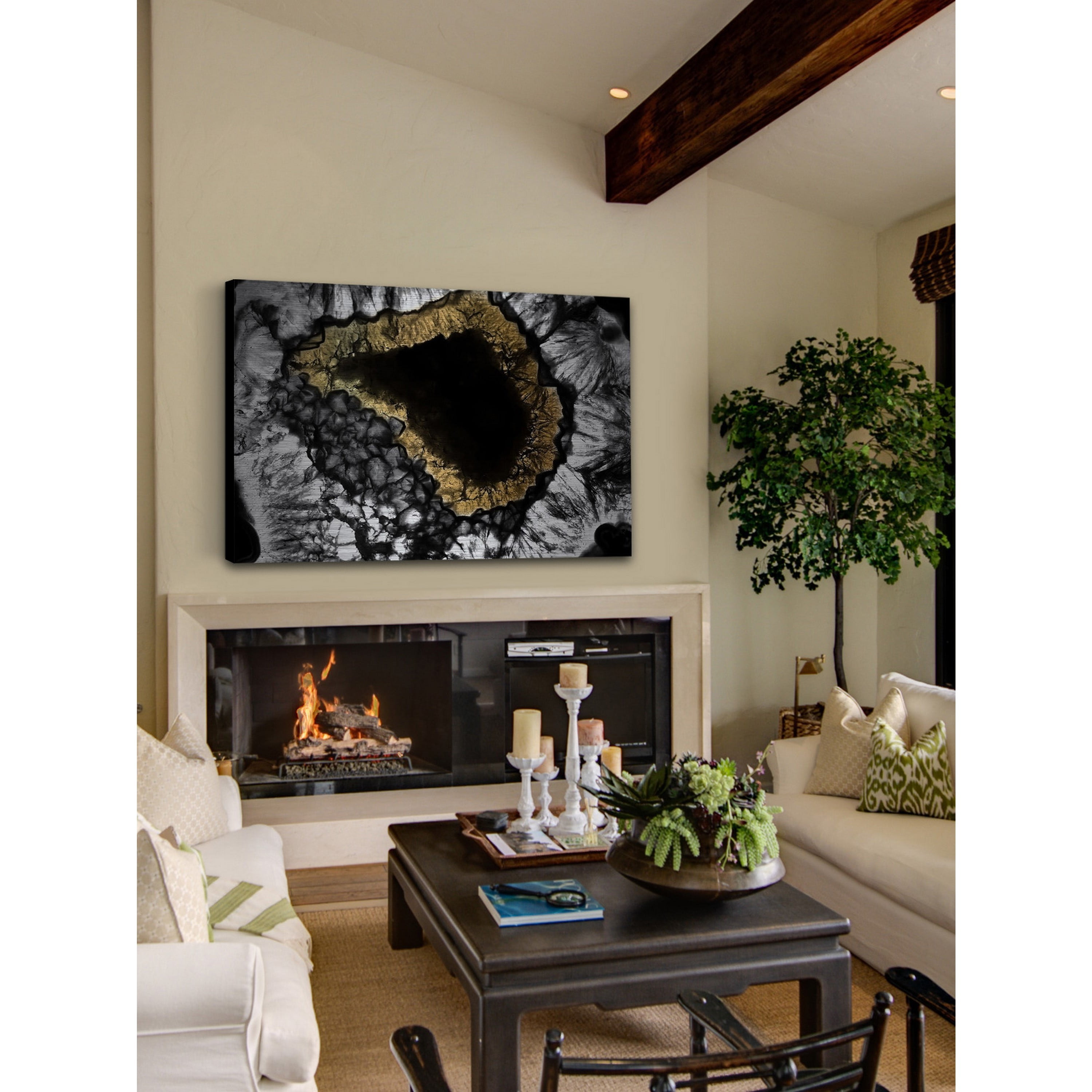 Marmont Hill "Frantic Activity" Painting Art Print on Brushed Aluminum