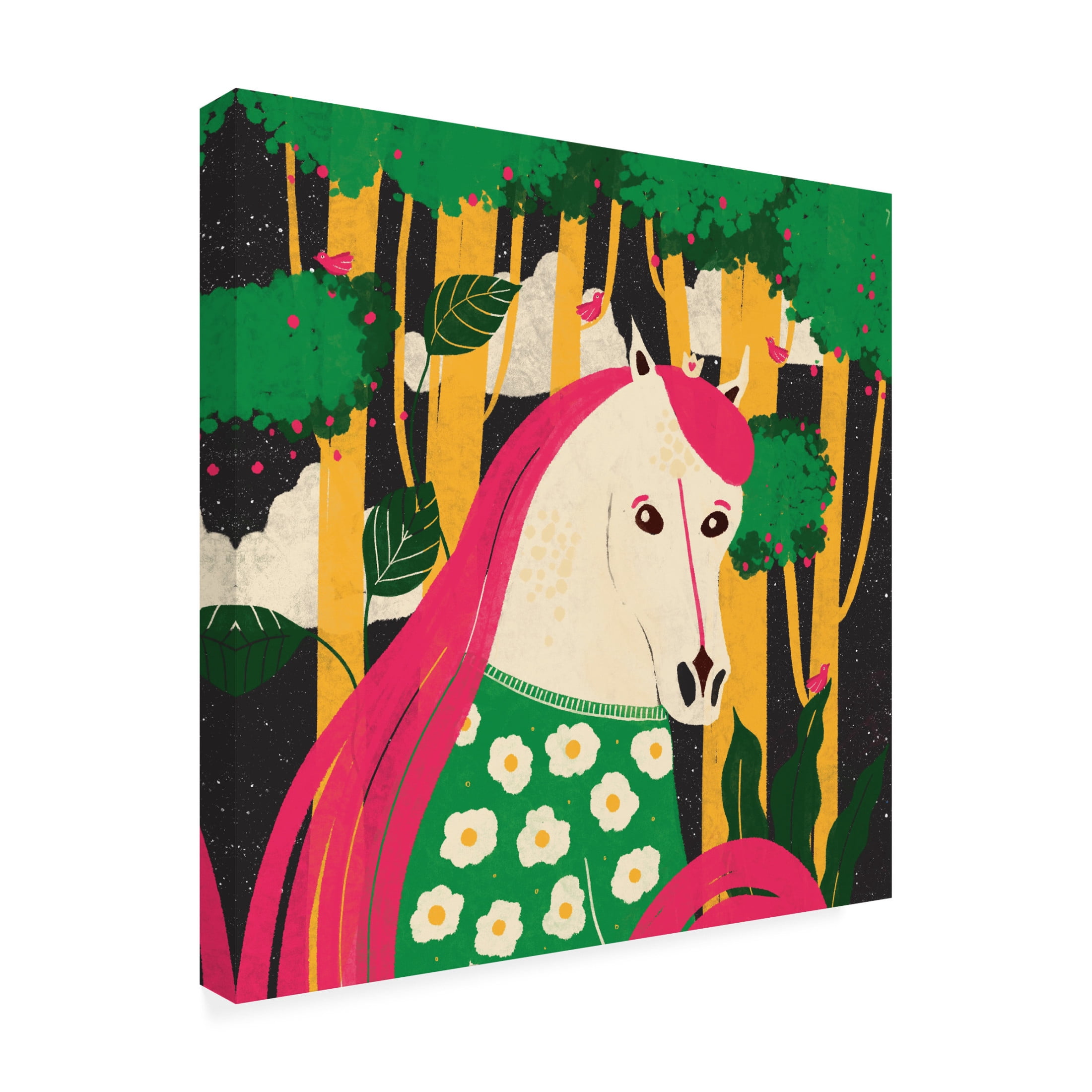 Trademark Fine Art Shriya Bhattacharya Horse Animal Trilogy Canvas Wall Art