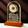 thumbnail image 1 of wonima44 Happy 50th Birthday Glass Clock Gifts for Women, Men - 50 Year Old Birthday Gift with Wooden Light Base for Her Him, Turning 50 Quartz Clock Gift Idea for Mom Dad Unique Decoration, 1 of 1