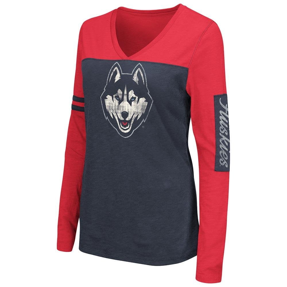 Womens NCAA UConn Huskies Long Sleeve Tee Shirt (Team Color) L, Long