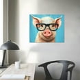 thumbnail image 3 of PIKWEEK Pig Art Print - Pig Decor - Pig with Glasses Art - Gifts for Pig Lovers - Cute Pig Print - Pig Gifts - Pig Wall Art - Pig Art from Lee Keller,  16x12in, 3 of 4