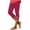 Pink, variant on SwiftWear Women's High-Waisted Crystal Capri Pants - Sparkle Butterfly Detail Leggings, Solid Color Stretch Summer Pants S-3XL