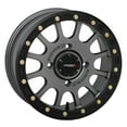 thumbnail image 3 of System 3 SB-5 Beadlock Gunmetal Wheels 15x7/15x10 Can-Am Commander Maverick Renegade Outlander Defender, 3 of 4