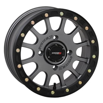 System 3 SB-6 Beadlock 15x7 ATV/UTV Wheel - Matte Black (5x4.5) 6 1 [15S3-6545
