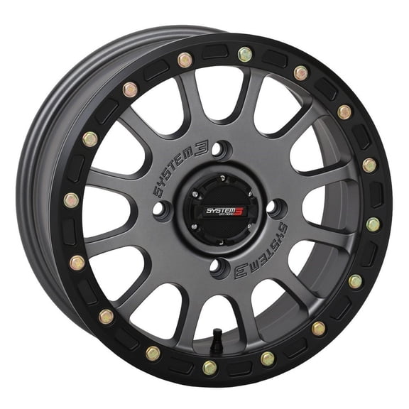 System 3 SB-5 Beadlock 15x10 Wide UTV Wheel - Gunmetal (4/156) 5 5 [15S3-56561]