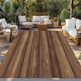 thumbnail image 2 of Vintage Wood Grain Outdoor Rug for Patio/Deck/Porch, Non-Slip Large Area Rug 6 x 9 Ft, Country Wooden Board Brown Indoor Outdoor Rugs Washable Area Rugs, Reversible Camping Rug Carpet Runner, 2 of 8