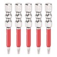 thumbnail image 1 of Uxcell 5 piezas de destornillador Torx TT10 de 1/4" de vástago hexagonal de 2" (50 mm) magnético, a prueba de manipulaciones, brocas de estrella de 6 puntos, destornilladores industriales de acero S2., 1 of 6