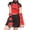 Red, variant on Women Crop Top T Shirt Anime Adjustable Oversleeves Spider Harajuku Alt Japanese Kawaii Goth Dark Academia Red M