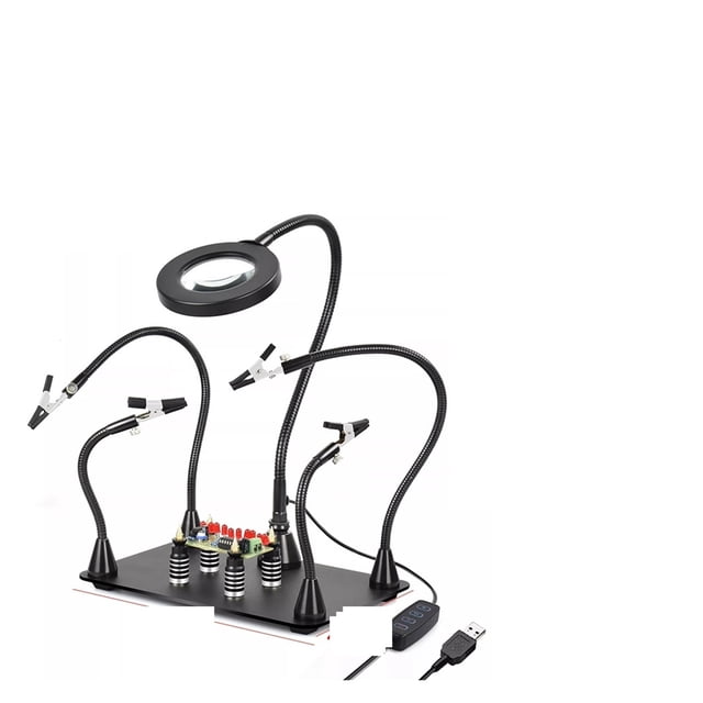 Magnetic Flexible Arm Soldering Third Hand PCB Holder With 360 ° Rotating Hot Air Gun Stand Welding Workbench ,Easy to Use