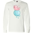 thumbnail image 3 of Inktastic Cute Axolotl Sitting on a Bubble Long Sleeve T-Shirt, 3 of 5