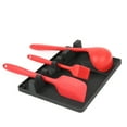 thumbnail image 2 of Reposacucharas, 2 en 1, soporte de silicona para utensilios con almohadilla antigoteo para varios utensilios de cocina, soporte para cucharas para estufa, tamaño más grande, sin BPA,, 2 of 5