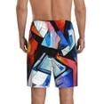 thumbnail image 4 of Lsque Abstract Cubist Printer Mens Sleep Pajama Shorts,Short Pajama Pants, Cotton Ultra-Soft Knit-3X-Large, 4 of 9