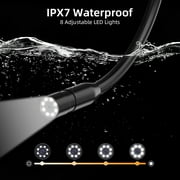 AOPICK 4.3 2000 mAh Endoscope Camera with Light, 1080P HD 8 Adjustable LED Lights borescope, 16.4ft Semi-Rigid Snake Camera, IP67 Waterproof inspection camera