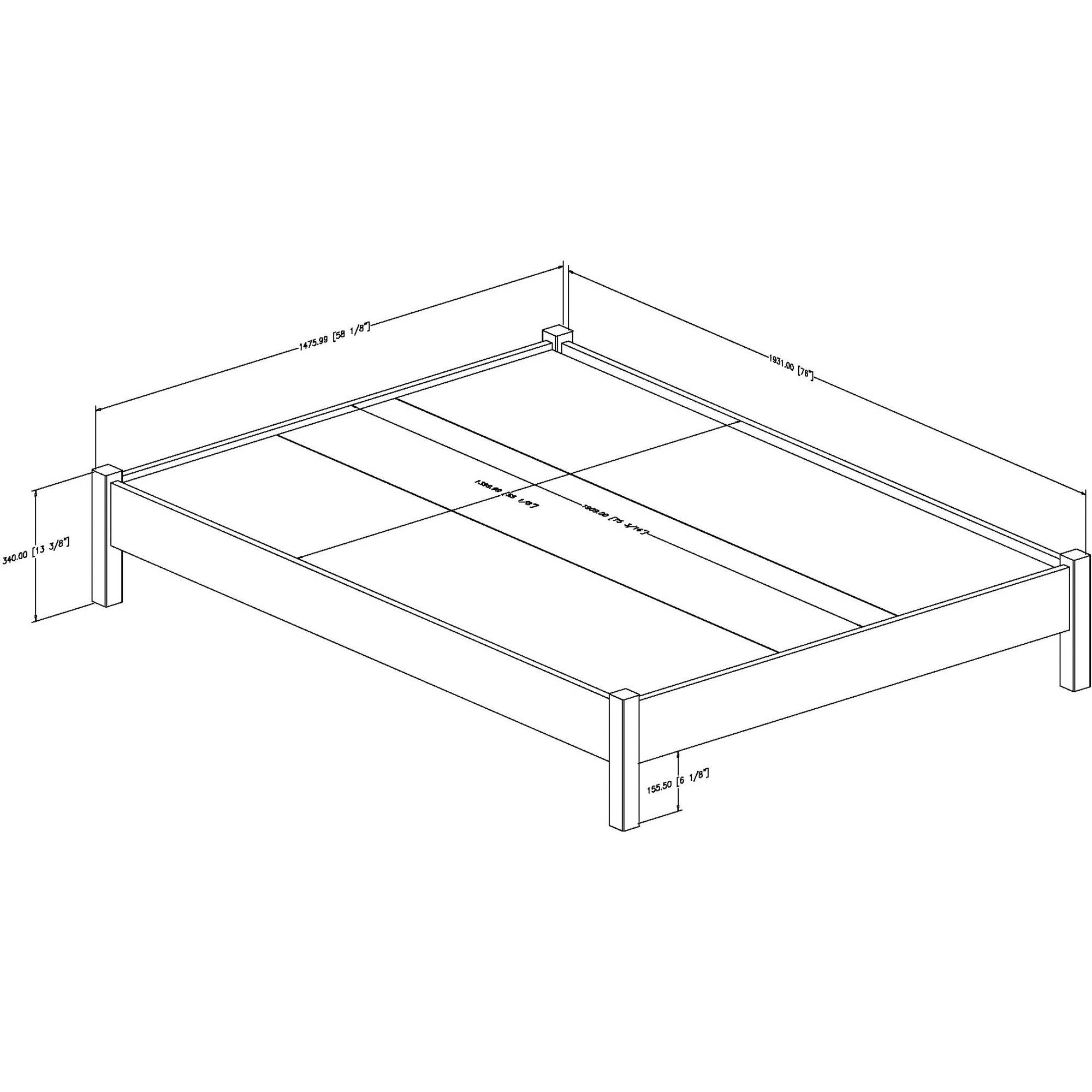 South Shore SoHo 54'' Full Size Platform Bed, Multiple Finishes - image 5 of 5
