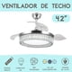 thumbnail image 4 of Ventilador De Techo 42 Pulgadas 6 Velocidades Iluminación Led Luz Fría-cálida-neutra Control Remoto, 4 of 4
