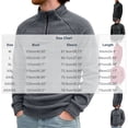thumbnail image 3 of TOUMENY Men Half Zip Fleece Pullover High Neck Outdoor Hiking Casual Warm Winter Sweater Solid Letter Embroidered Raglan Sleeve Relaxed Pullover Red XXL, 3 of 7