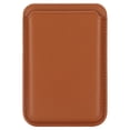 thumbnail image 1 of Cartera magnética de piel sintética con capacidad para dos tarjetas, tarjetero para la mayoría de teléfonos inteligentes, color marrón, 1 of 14