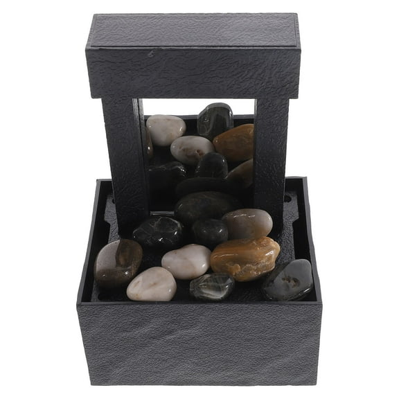 ROSENICE 1 Set Fountain Small Waterfall For Desk Black Mini For Dining Room Home Decoration