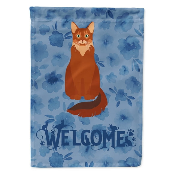 Carolines Treasures CK5065GF Somali Cat Welcome Flag Garden Size Small multicolor