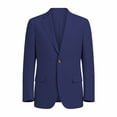 thumbnail image 4 of Mrmaere Turn Down Collar Linen Casual Blazer Men Turn Down Collar Button Closure Lightweight Summer Jacket Navy L, 4 of 6