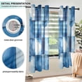 thumbnail image 3 of Yayeee Window Curtains Light Filtering 63"x42" Grommet Panel Pair Home Living Room Decor, Blue Pattern, 3 of 7
