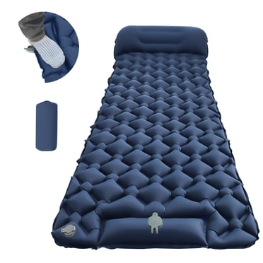 ZYNERY Camping Sleeping Pad, Self -Inflatable Camping Mats Sleeping Foldable Waterproof Mattress, for Backpacking, Hiking, Traveling with Carry Bag (Blue)
