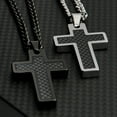 thumbnail image 2 of MJ Metals Jewelry Tungsten Carbide Cross Multiple Inlay Styles and Chain Lengths For Adults and Teens, 2 of 4