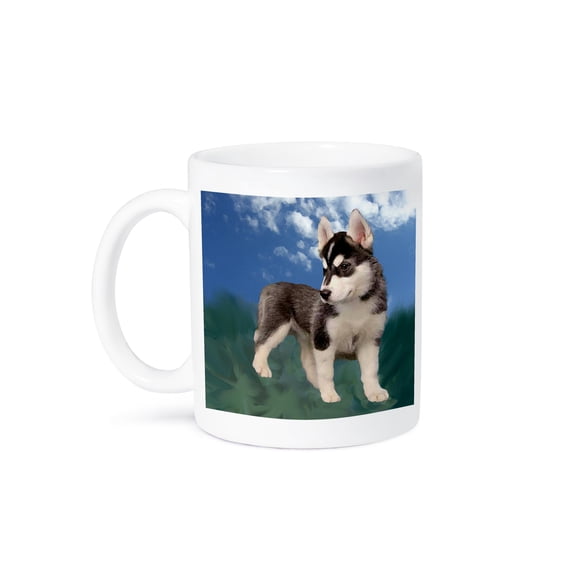3dRose, Siberian Husky Puppy, 11oz Mug