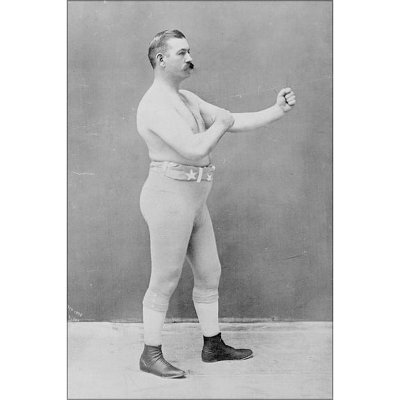24"x36" Gallery Poster, John L. Sullivan 1898 bare-knuckle boxing poster