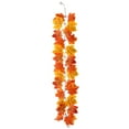 thumbnail image 2 of Maple Leaf Garlands Vines for Halloween Decorations, Foldable Beautiful Artificial Garland for Home Garden Wedding Party Thanksgiving Dinner Fireplace Door Frame 39.37Inch Orange, 2 of 6