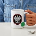 thumbnail image 4 of CafePress - Round Polish Eagle Large Mug - 15 oz Ceramic Large White Novelty Mug, 4 of 6