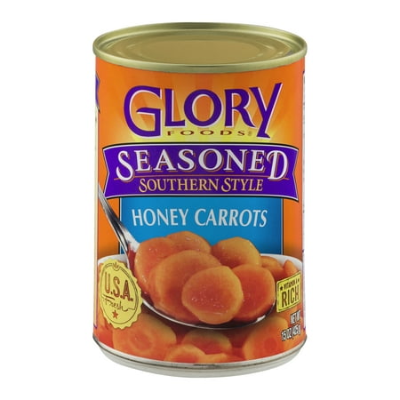 (6 Pack) Glory Foods Seasoned Southern Style Honey Carrots, 15 (Best Way To Julienne Carrots)