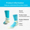 thumbnail image 2 of Hehanda Men's Professional Mid-Calf Basketball Socks - Thickened Towel Bottom Athletic Socks, 2 of 6