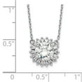 thumbnail image 5 of 925 Sterling Silver Cable Fancy Necklace Chain CZ w/2in ext. 16 inch 1.02 mm, 5 of 5