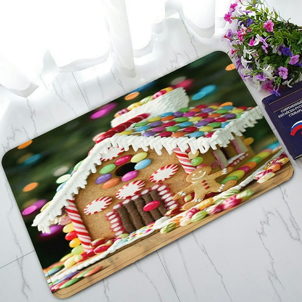 Abphqto Gingerbread House Doormat Entrance Rug Area Rug Floor Mat Home Decor 30x18 Inch Walmart Com Walmart Com