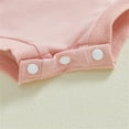 thumbnail image 7 of ZHOGXU Kids Toddler Girls Boys Easter Romper Bunny Letter Embroidery Long Sleeve Round Neck Comfortable Breathable Jumpsuit For Casual Daily Wear,Pink,6-12 Months, 7 of 7
