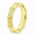 thumbnail image 3 of Sterling Silver Stackable Expressions Gold-plated Ring - Size 6, 3 of 3