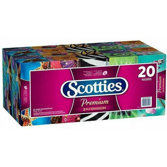 Scotties Premium Facial Tissues Pack Of 20 Boxes