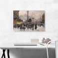 thumbnail image 2 of ARTCANVAS Place De La Bastille Canvas Art Print by Eugene Galien-Laloue - Size: 26" x 18" (1.50" Deep), 2 of 9