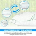 Endless Comfort King Size Bamboo Pillow (2 Pack), Soft Memory Foam