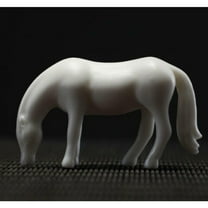 12 Zodiac Horse Figurine Statue Statues 2.3" Chinese White Porcelain Ceramics