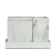 thumbnail image 4 of Better Homes & Gardens Faux Marble 4 Piece Vanity Organizer Set with Magnetic Side, White, 4 of 7