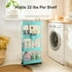 thumbnail image 4 of Carrito de almacenamiento delgado Pipishell de 4 niveles para baño, color turquesa, 4 of 9