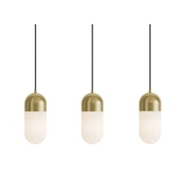 IRVP05LAJUDLBLNR3 AFX Irvine - 15W 3 LED Pendant-10 Inch Tall and 36 Inch Wide-Light Antique Brass Finish