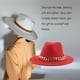 thumbnail image 5 of Minnieouse Fedora Sombreros Unisex Sattin Ala ancha Cálido Collar de oro Ocio Gorro de lana Cono Sombrero de lujo Sombrero flexible Mujer Hombre Sombreros Rojo, 5 of 6